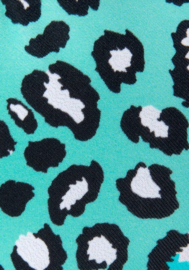 Lascana Bikinitop met beugels Mae kleurrijke dierenprint verstelbare bandjes gewatteerde cups