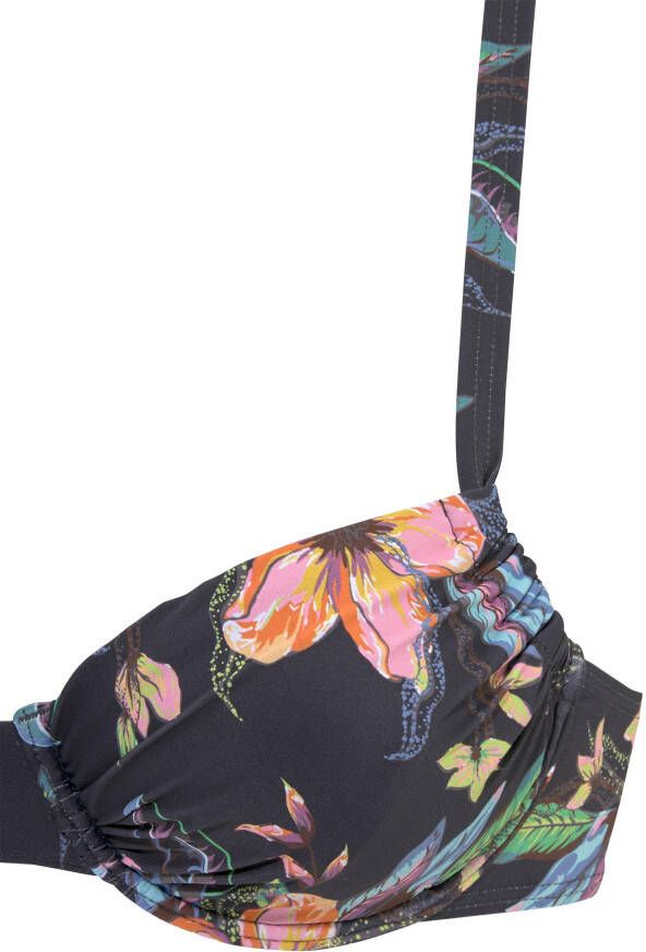 Lascana Bikinitop met beugels MALIA met tropische print