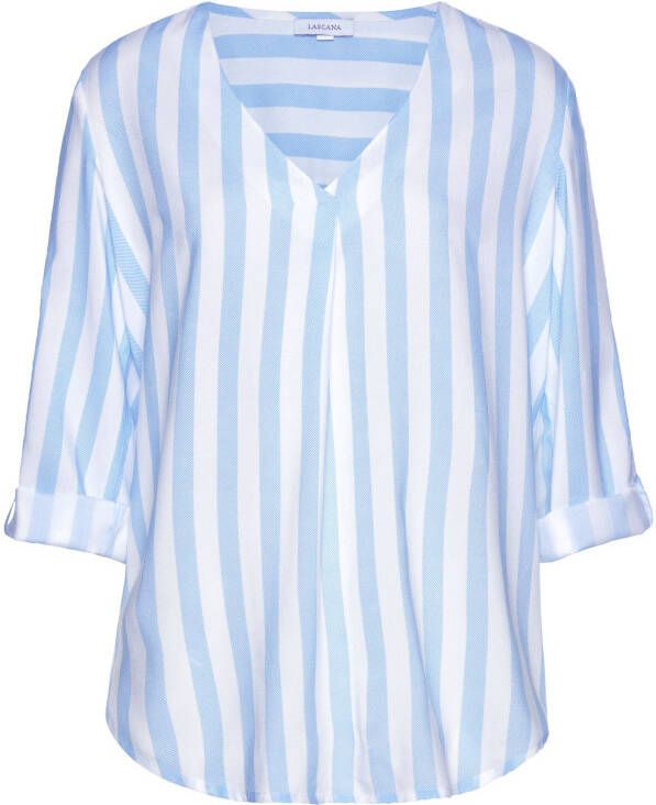 Lascana Blouse zonder sluiting met streep-print lichte geweven stof damesblouse
