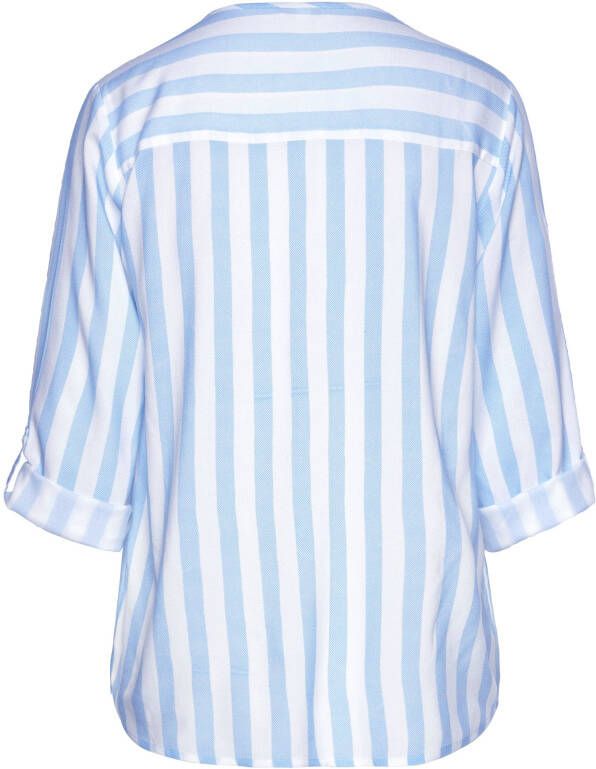 Lascana Blouse zonder sluiting met streep-print lichte geweven stof damesblouse