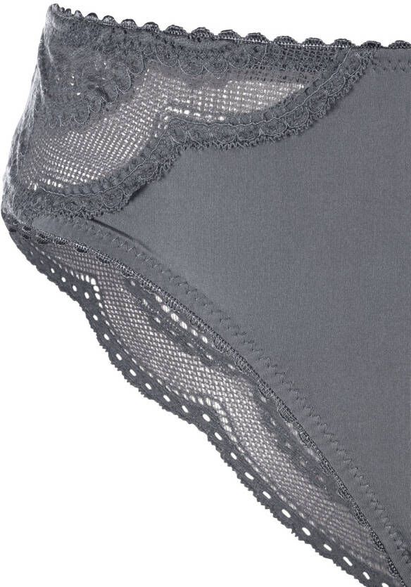 Lascana Brazilian slip met fijne kant (set 2 stuks)