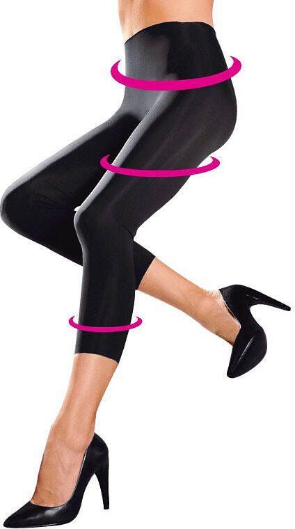 Lascana Caprilegging van licht glanzende kwaliteit loungewear