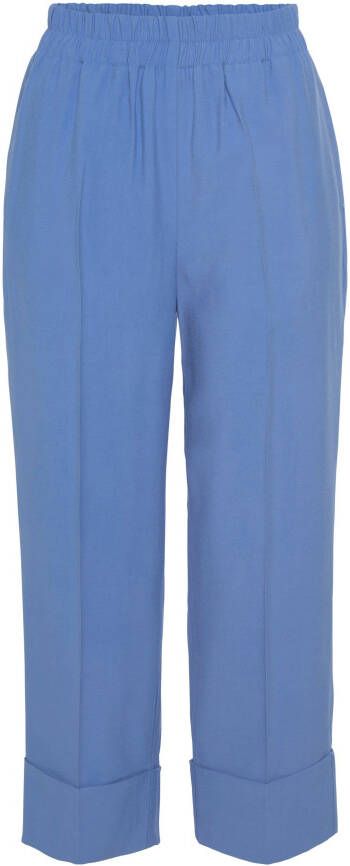 Lascana Comfortbroek met brede omslagzoom