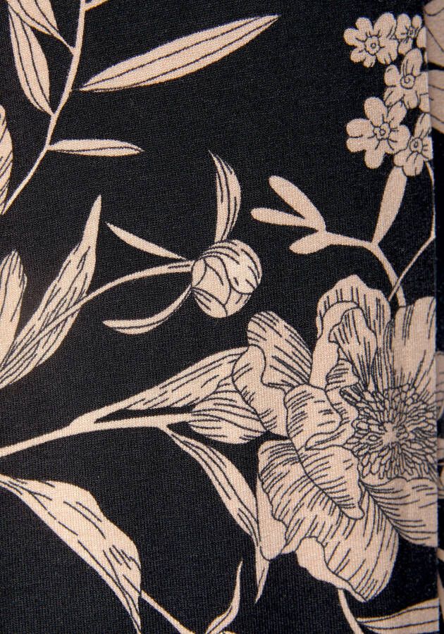 Lascana Culotte met bloemenprint stoffen broek stretch (Met een bindceintuur)