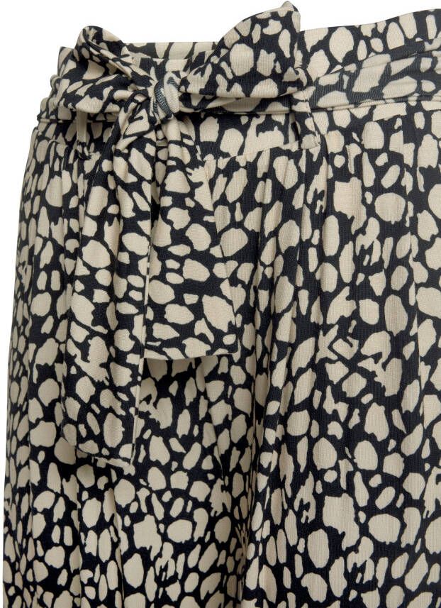 Lascana Culotte en all-over print 7 8 lengte elastische tailleband zomerbroek (Met een bindceintuur)