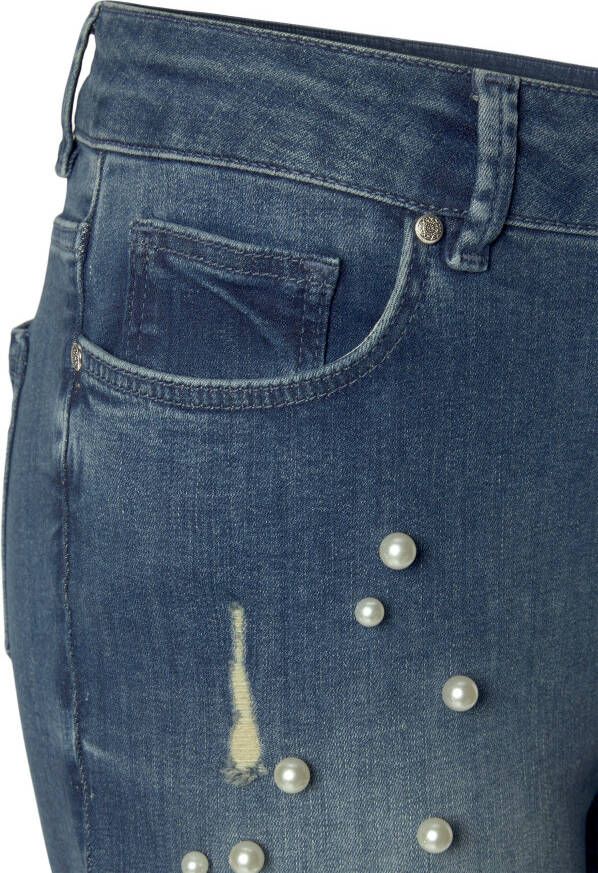 Lascana Destroyed jeans met kralen