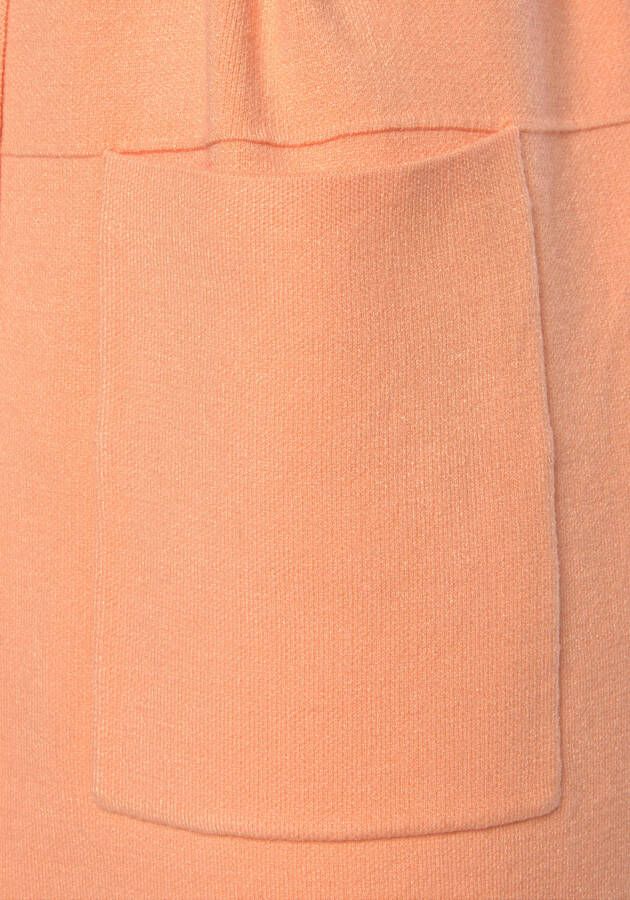 Lascana Gebreide jas in een lang model met bindceintuur