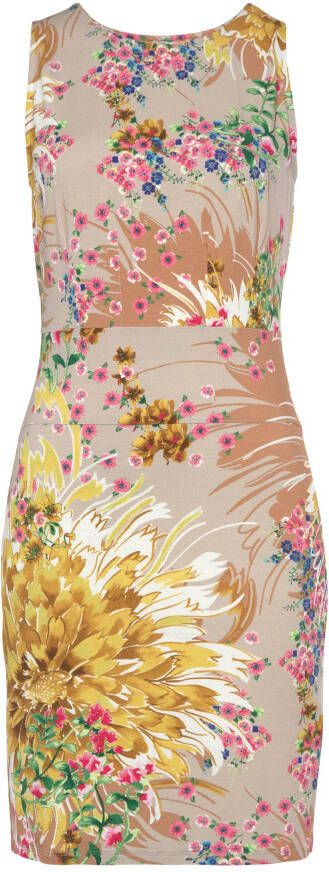 Lascana Gedessineerde jurk met bloemenprint feestelijke zomerjurk mini jurk elegant