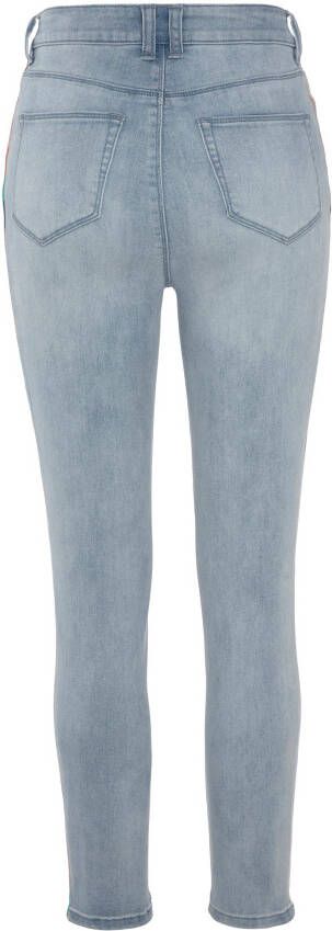 Lascana High-waist jeans met borduursel opzij