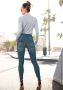Lascana High-waist jeans met goudkleurige knopen - Thumbnail 8