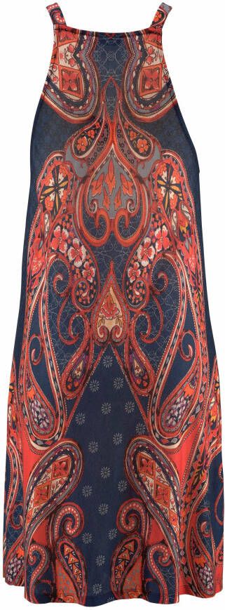 Lascana Jerseyjurk met all-over print elegante zomerjurk mini jurk strandjurk