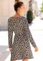 Lascana Jerseyjurk met bloemenprint en lange mouwen mini jurk zomerjurk - Thumbnail 4