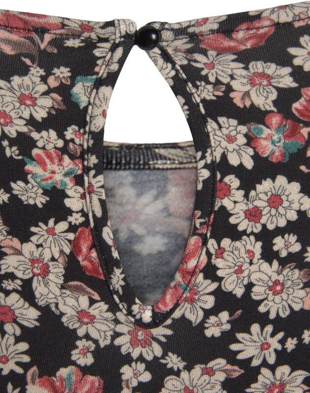 Lascana Jerseyjurk met bloemenprint en lange mouwen mini jurk zomerjurk
