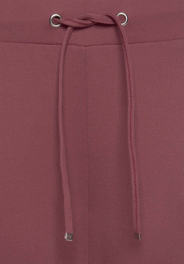 Lascana Jogpants met elastische tailleband en riemlussen loungewear (1-delig)