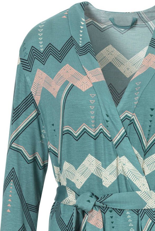Lascana Kimono met grafisch zigzagmotief