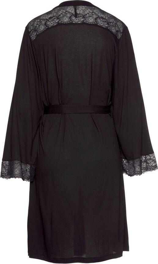 Lascana Kimono met kanten inzetten
