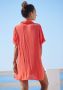Lascana Lange blouse met knoopsluiting blouse met korte mouwen blousejurk zomers - Thumbnail 3