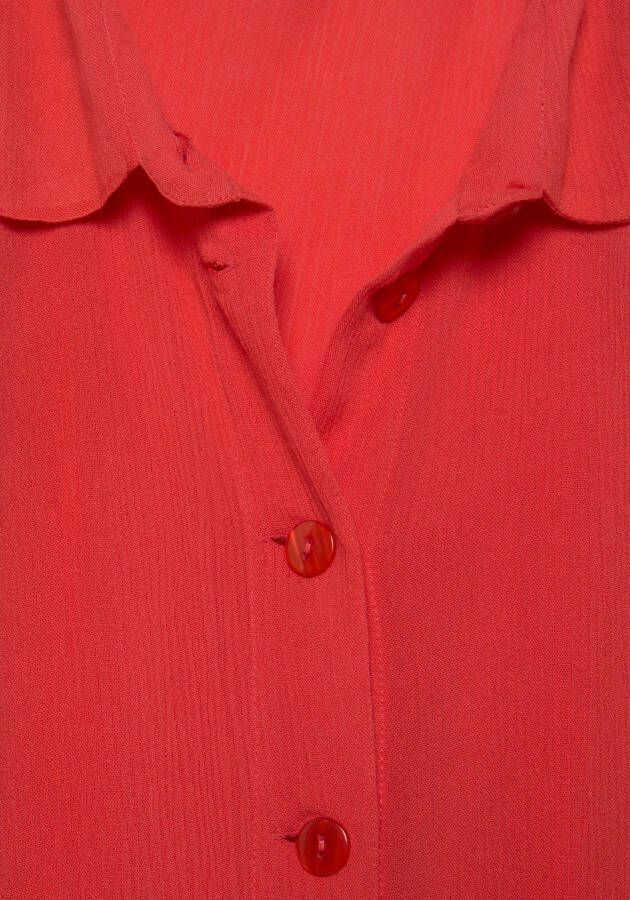 Lascana Lange blouse met knoopsluiting blouse met korte mouwen blousejurk zomers