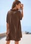 Lascana Lange blouse met knoopsluiting blouse met korte mouwen blousejurk zomers - Thumbnail 3