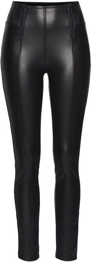 Lascana Legging in leer-look met ritsen loungewear