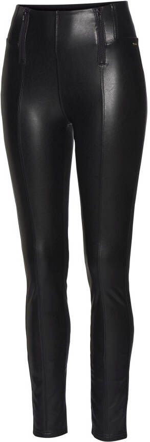 Lascana Legging in leer-look met ritsen loungewear