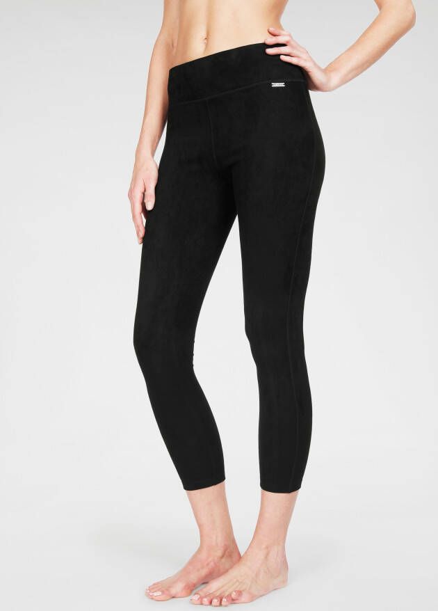 Lascana Legging in suèdeleer-look
