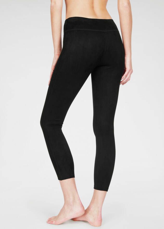 Lascana Legging in suèdeleer-look