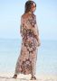 Lascana Maxi-jurk met cut-outs bij de hals zomerjurk met all-over print lange mouwen - Thumbnail 3