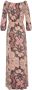 Lascana Maxi-jurk met cut-outs bij de hals zomerjurk met all-over print lange mouwen - Thumbnail 4