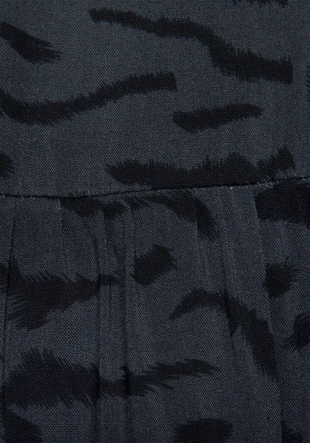 Lascana Maxi-jurk met all-over print en volants lange mouwen jurk met print casual-chic