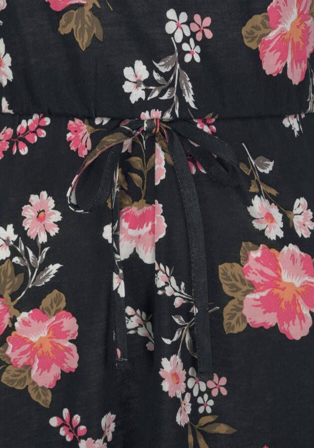 Lascana Maxi-jurk met beenuitsnede aan de voorkant zomerjurk met bloemenprint strandjurk