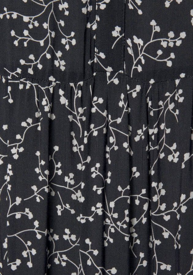 Lascana Maxi-jurk met bloemenprint en volants losse comfortabele look
