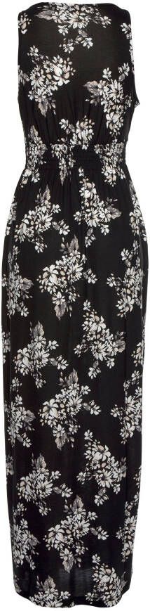 Lascana Maxi-jurk met bloemenprint en verstelbare halslijn zomerjurk
