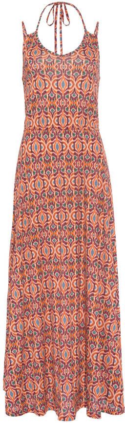 Lascana Maxi-jurk met etnische print en verstelbare bandjes zomerjurk strandjurk
