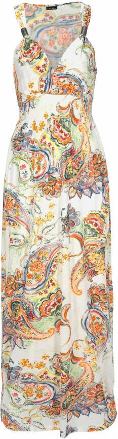Lascana Maxi-jurk met kleurrijke paisley print en verstelbare halslijn zomerjurk
