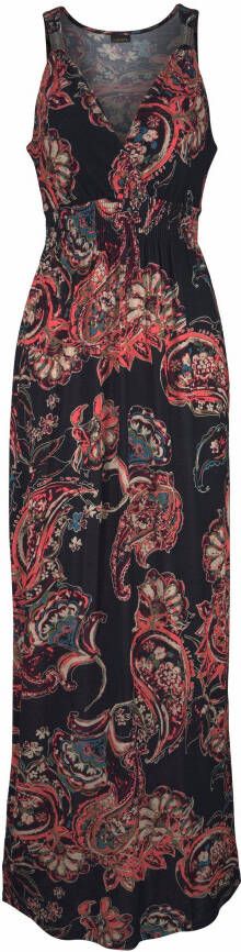Lascana Maxi-jurk met paisley print en verstelbare halslijn zomerjurk