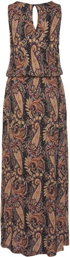 Lascana Maxi-jurk met paisley print en split zomerjurk met zakken strandjurk