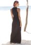 Lascana Maxi-jurk met verstelbare halslijn en gesmokte taille zomerjurk basic - Thumbnail 3