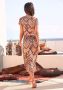 Lascana Midi-jurk met etnische print en rits aan de voorkant zomerjurk strandjurk - Thumbnail 3