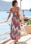 Lascana Midi-jurk met zigzag patroon en split zachte jersey jurk zomerjurk - Thumbnail 3