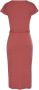 Lascana Midi-jurk van geribde stof wikkeljurk met split casual-chic (Met een bindceintuur) - Thumbnail 4
