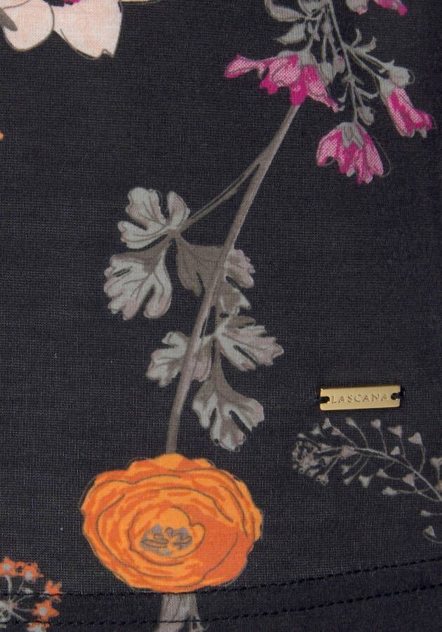 Lascana Nachthemd met motief van wilde bloemen
