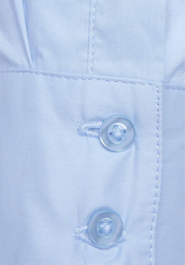 Lascana Overhemdblouse achter langer gesneden damesblouse van katoen klassiek-elegant