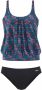 Lascana Oversized tankini met softcups verstelbare bandjes met onderborst-elastiek - Thumbnail 2