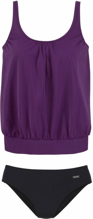 Lascana Oversized tankini Corrigerende versterking bij de cup onderbustelastiek rondom verstelbare bandjes
