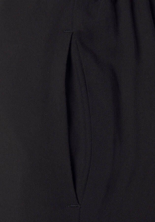 Lascana Paperbag-broek met wijde pijpen en zakken wide leg stoffen broek casual elegant