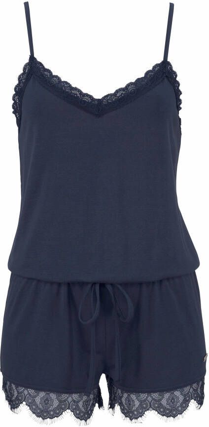 Lascana Playsuit met kanten zoom