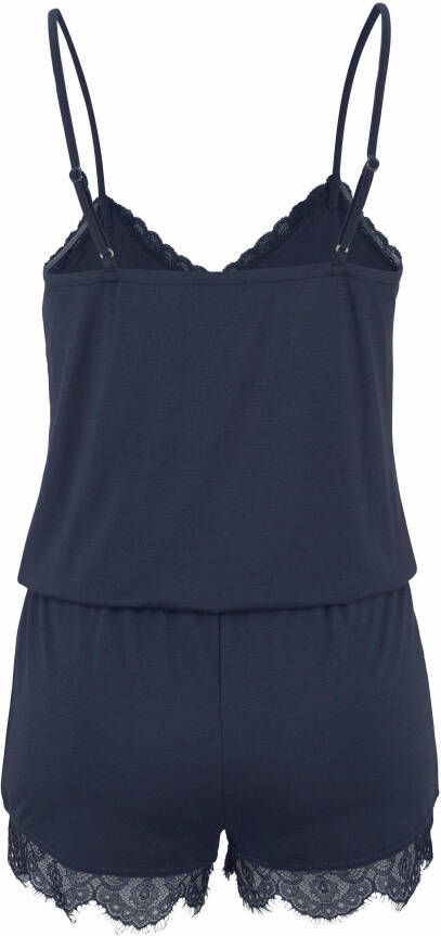 Lascana Playsuit met kanten zoom