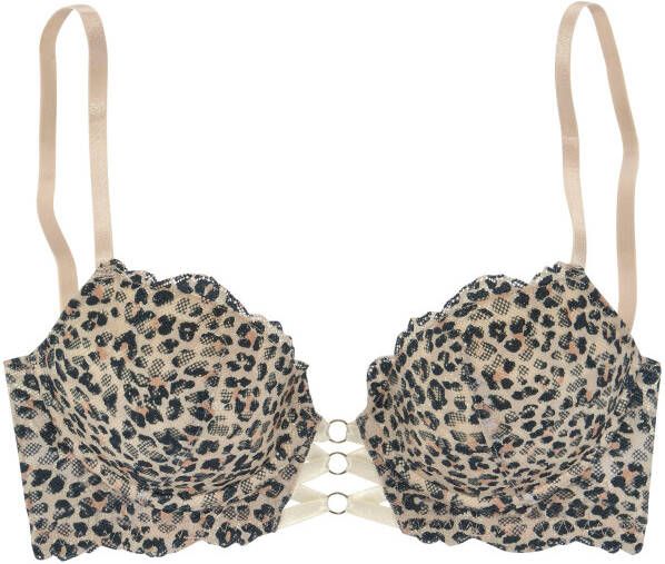 Lascana Push-up-bh in opwindende luipaard-look sexy dessous