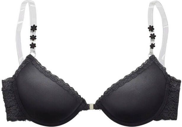 Lascana Push-up-bh met beugel met voorsluiting en transparante bandjes ondergoed